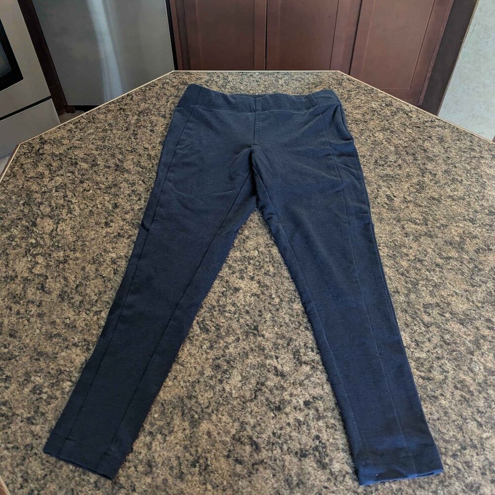 Christopher & Banks Size Petite Medium Navy Blue Thicker Leggings